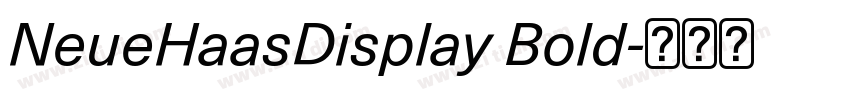 NeueHaasDisplay Bold字体转换